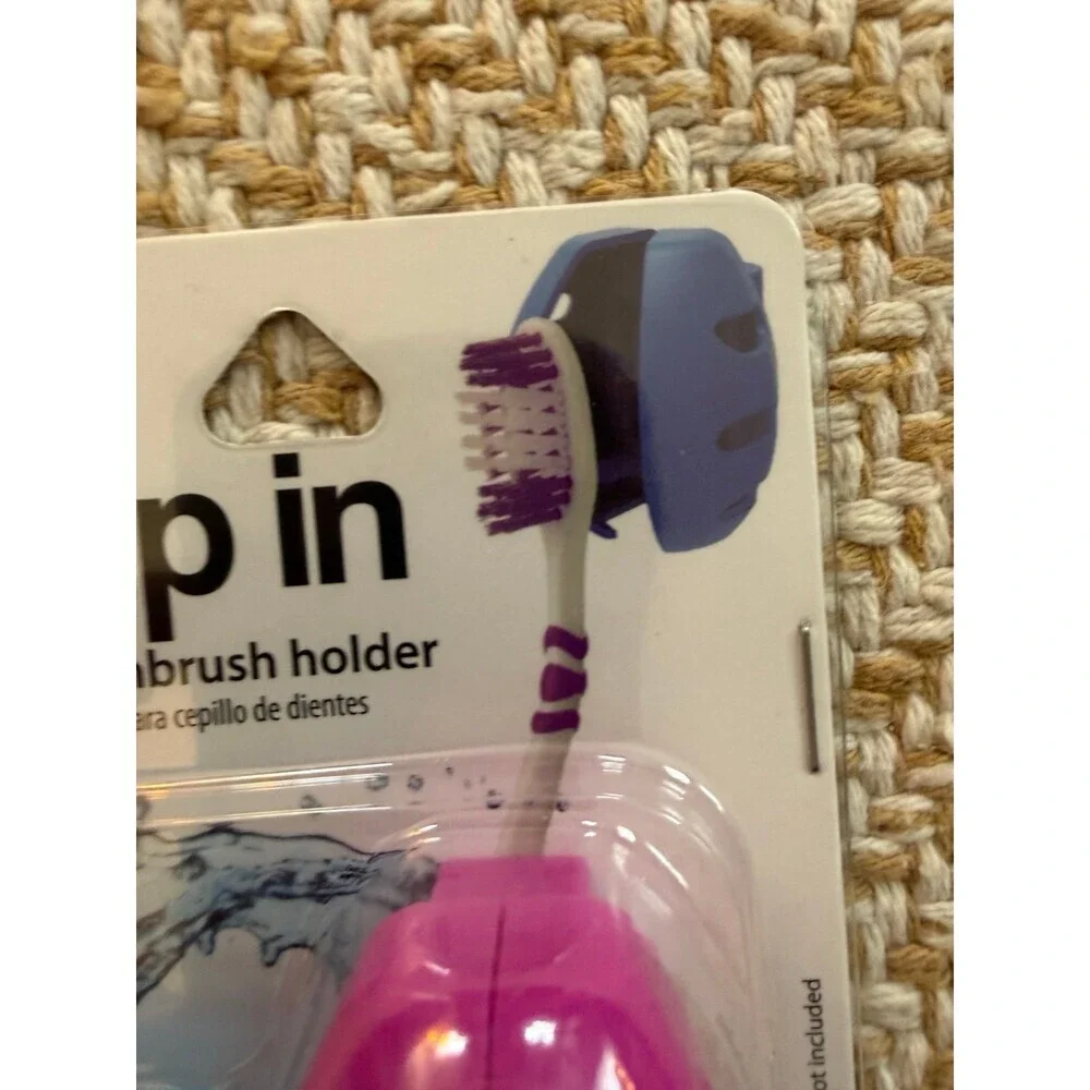 Snap In Toothbrush Holder 2 Pack with Suction Cups